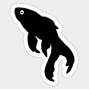 Goldfish Black White 6 Sticker